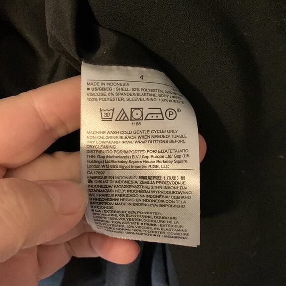 Banana Republic womens size 4 small black blazer double button business casual - Picture 7 of 8